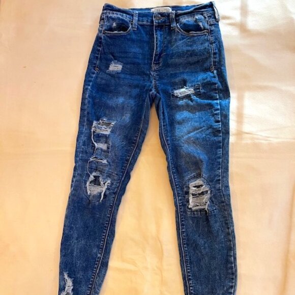 ☀️SALE☀️MUDD FLX  high-rise ankle jegging Stretch Sz 9 Juniors (28"x25") - Picture 1 of 16